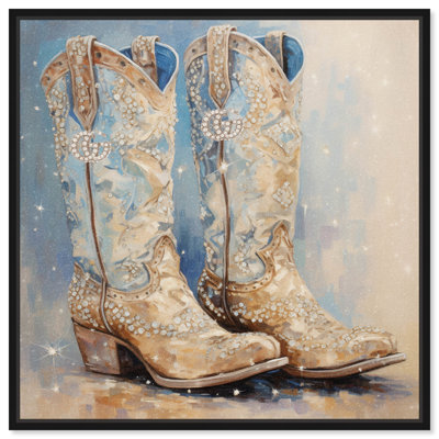 «Glam Cowgirl», art mural chic par Art Remedy