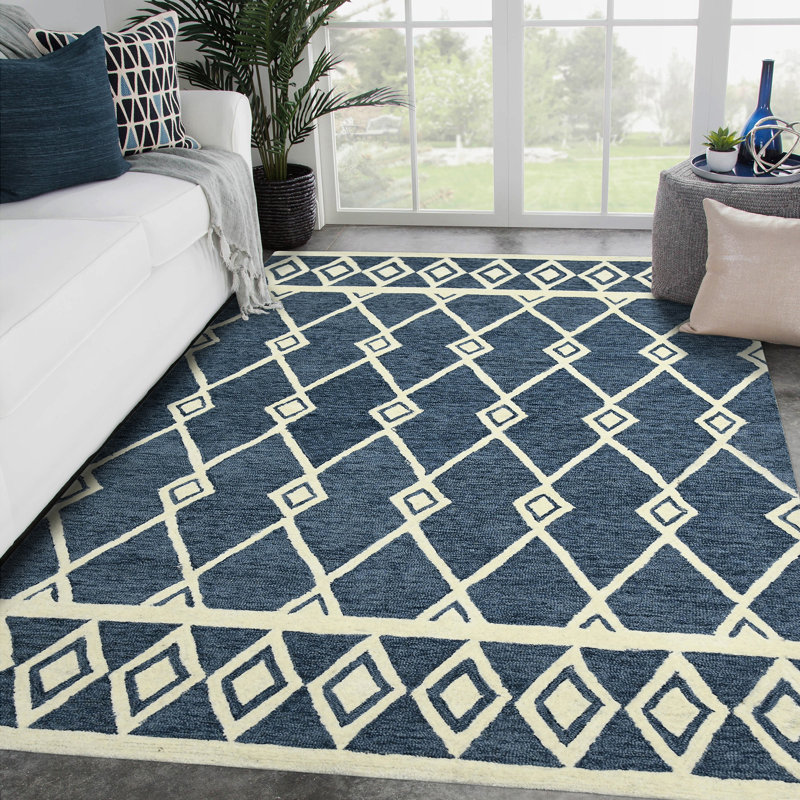 Gittel Wool Geometric Indoor Rug, Rectangle 9' x 13'