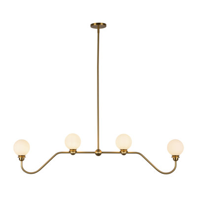 Beckett 49-in Brushed Gold Linear Pendant