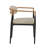 Asharani Fabric Upholstered Back Armchair, Copper/Black Dual-tone Finish-1547751650