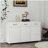 Three-door side table - white