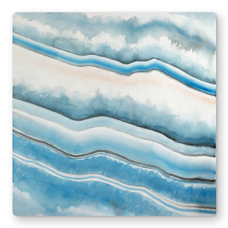 Textured Geode - Bathroom Abstract Metal Print | Home Decor