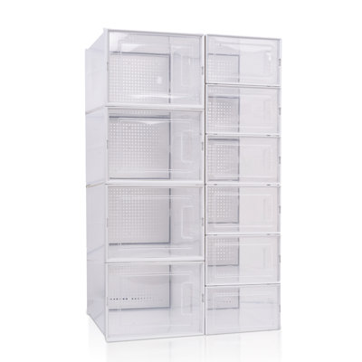 10 Pair Stackable Shoe Storage Box