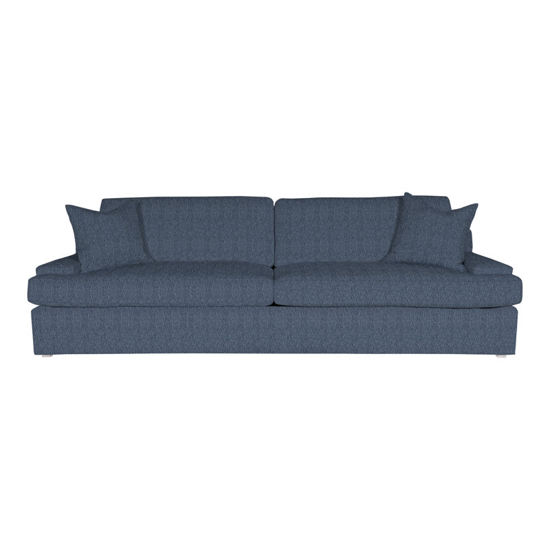 Crew 110" Extended Sofa, Navada Blue, Dove Gray