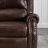 Alverez 38.19" Wide Top Faux Leather Power Standard Recliner Chair Brass Nail Decoration Massage Heating With USB Port (Set Of 5)-111010311