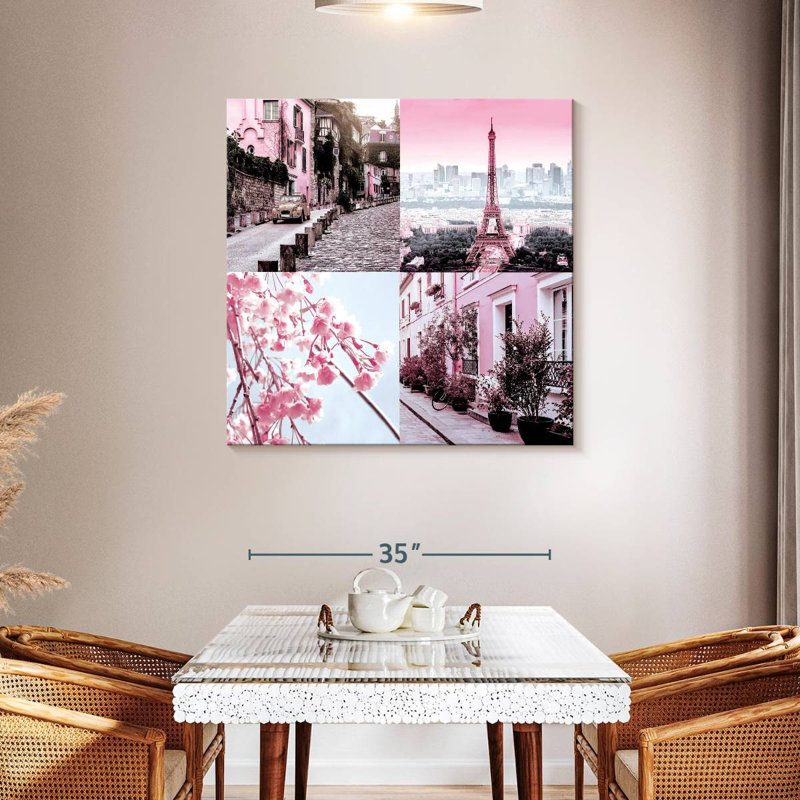 Sirci rose Paris Pop II, H 39 po x l 39 po