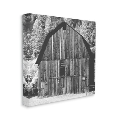 " Rustic Rural Barn Black And White Farm " by Daphne Polselli