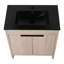 Armoire de salle de bain autoportante 30 po avec lavabo en céramique noire. 2 portes à fermeture en douceur. Contreplaqué moderne. Lavabo à tablette réglable inclus.-1688329170-1688329182