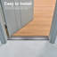 Bande de transition de plancher en aluminium 36 po x 2,4 po - seuil en T pour une différence de hauteur de 1 po