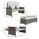 130cm Wide Outdoor Rectangle Patio Sectional Set with Cushions