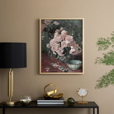 Impression florale vintage avec encadrement CCL XXVI - bois massif