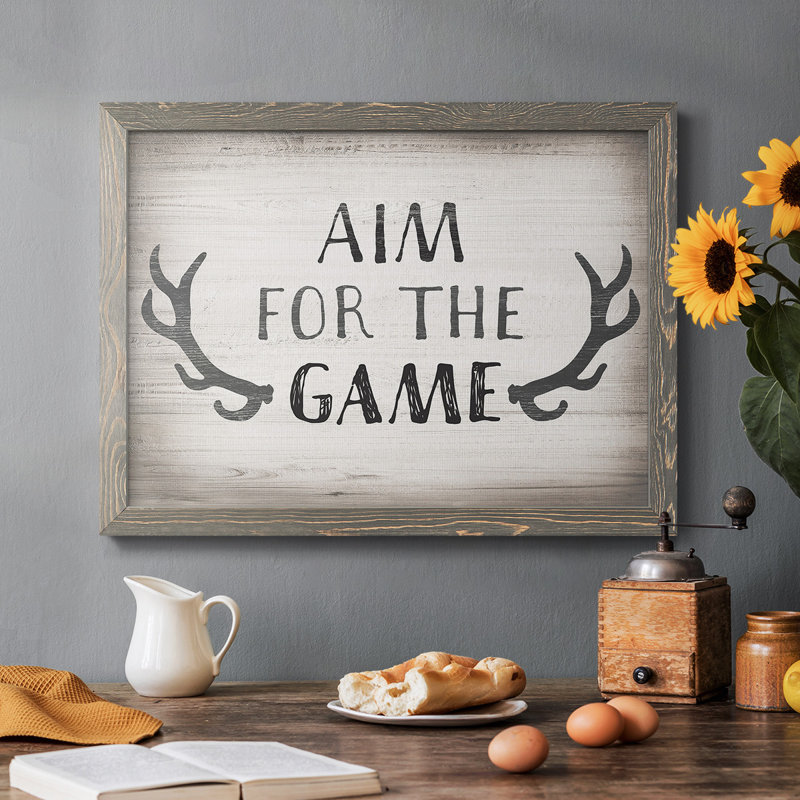 «Aim Game», reproduction sur toile, H 18 po x l 26 po x P 1,5 po, Gris