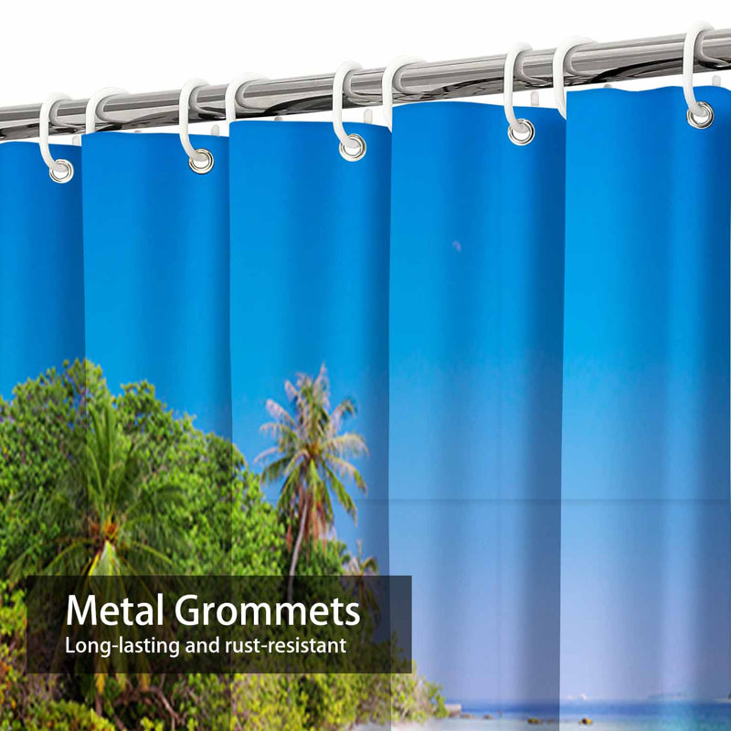Palmiers d'eau tropicale avec 12 crochets, L 72 po x l 78 po