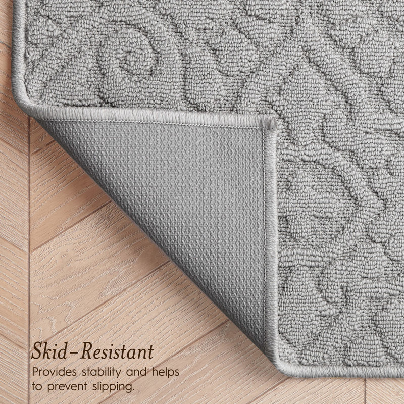 Feya Machine Woven Synthetic Aera Rug in Gray, Runner 2'2" x 5', Gray