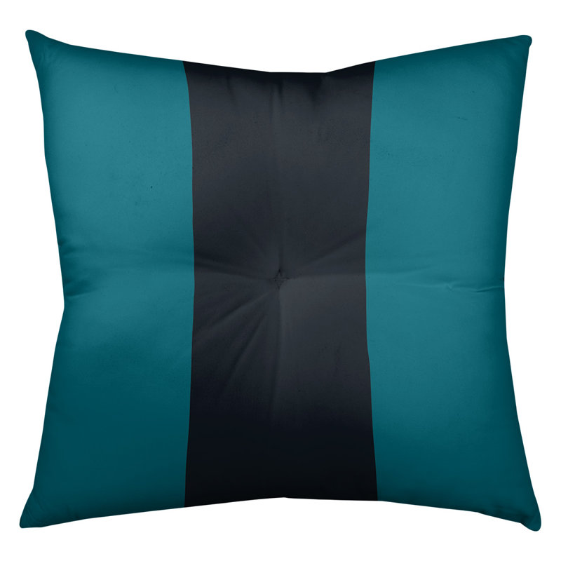  Coussin de sol touffeté, 26 po x 26 po, Sarcelle / Noir