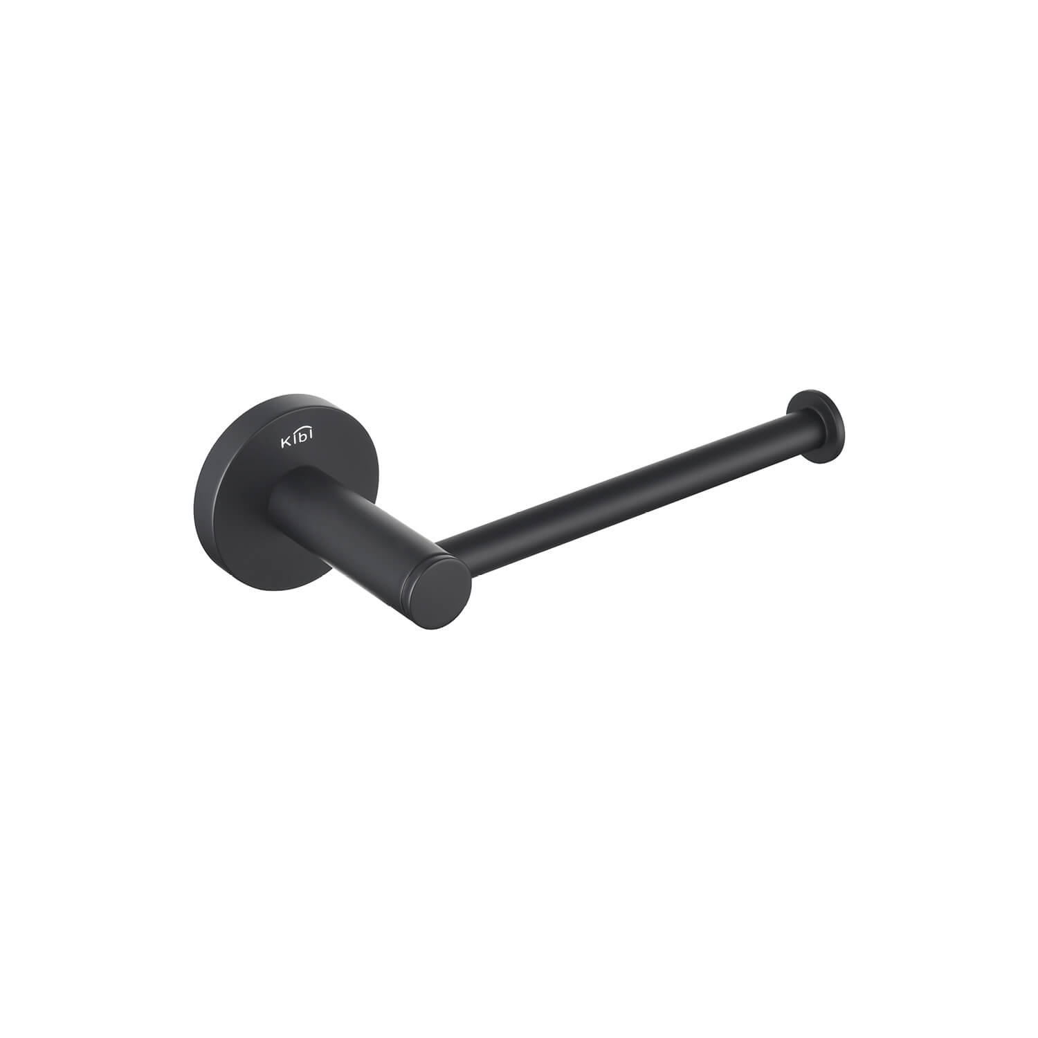Circular Toilet Paper Holder, Matte Black