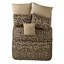 Cheetah Brown/Beige Microfiber Reversible Comforter Set-1900123574