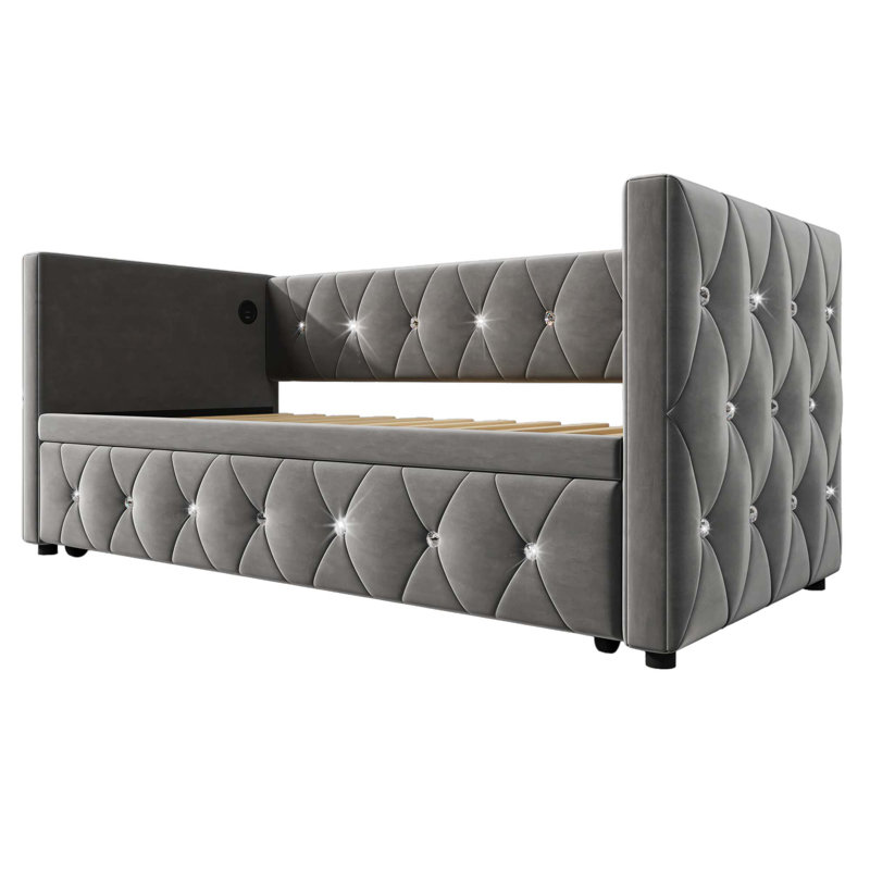 Borges Bed, Grey
