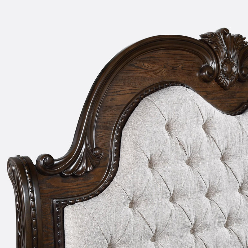 Tête de lit tapissier de style traditionnel, Très grand lit