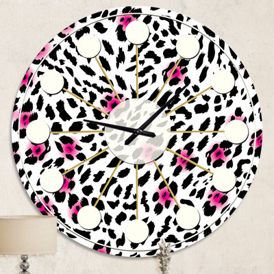 Horloge murale Glam Leopard