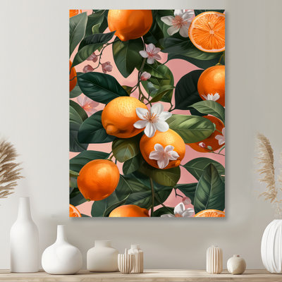 Orange Green Orange Trees I - Fruits Wall Art Print