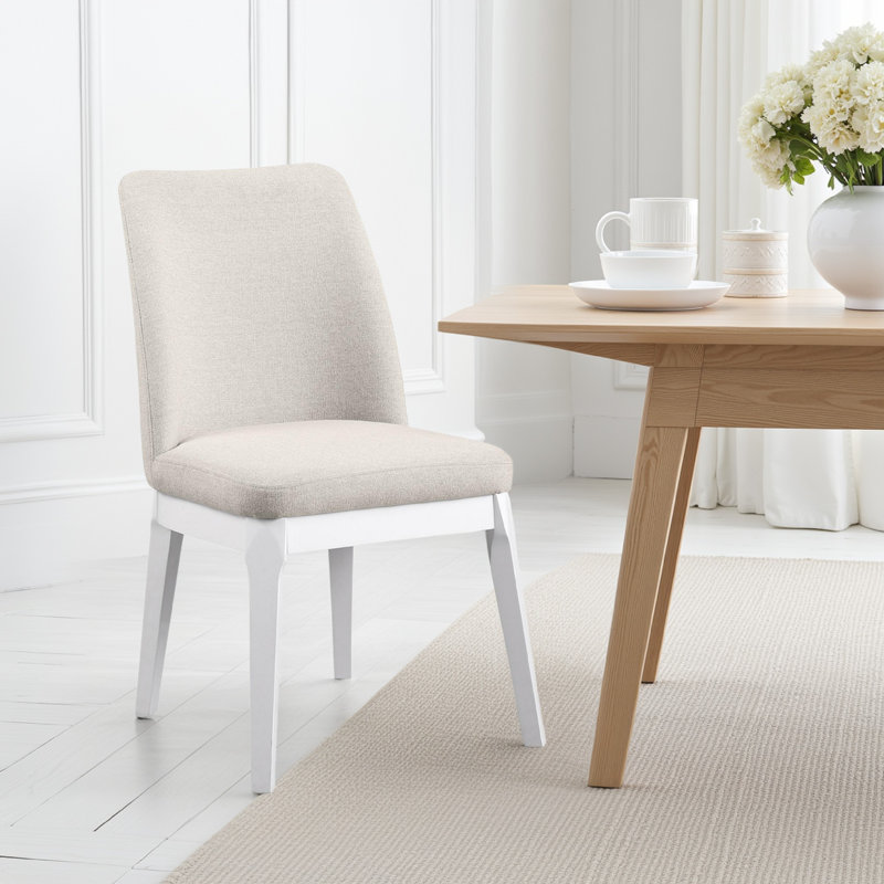 Ensemble de 2 chaises d'appoint Risa, dossier haut et pieds évasés Risa, Beige