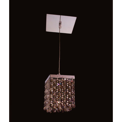 Luminaire suspendu carré simple 1 lumière Mirco