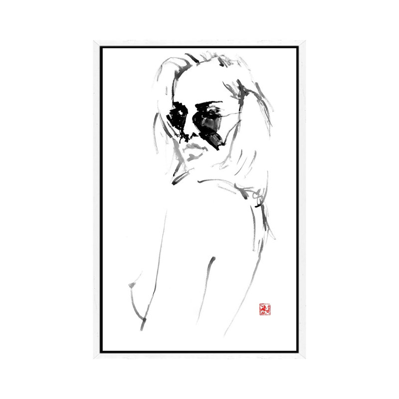 Lunettes by Péchane - Print on Canvas, 152.5 cm H x 101.5 cm W, White Framed