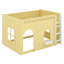 Lit mezzanine pour enfants avec guirlande lumineuse à DEL, barrière de sécurité, espace de jeu sous le lit-744161097-744161092