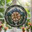 Panneau de vitrail Compass Rose, H 12 po-554976781