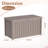 55.56"W 180 Gallon Water Resistant Resin Lockable Deck Box(Light Brown/Gray)-122635234