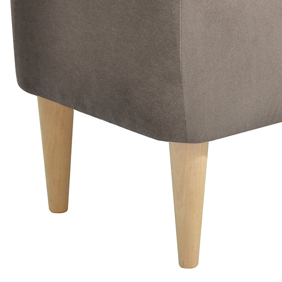 Jupi 60cm Wide Rectangle Footstool Ottoman, Beige