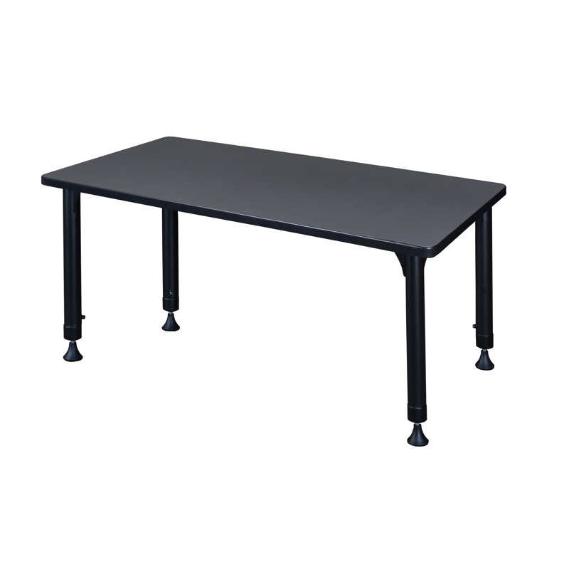 Table de formation à hauteur réglable Albaugh, Gris, H 34 po x L 42 po x l 30 po