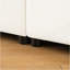 Élégant canapé 2 places en chenille blanche avec siège de rangement repose-pieds, dossier cylindrique et accoudoirs, causeuse moderne en tissu avec espace de rangement caché-121059703