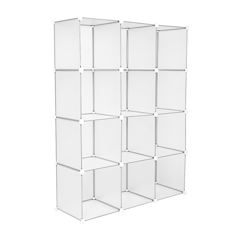 FCH 4 couches 12 compartiments sans porte en plastique blanc taille de compartiment