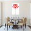 « rose sur blanc », impression sur verre Rose