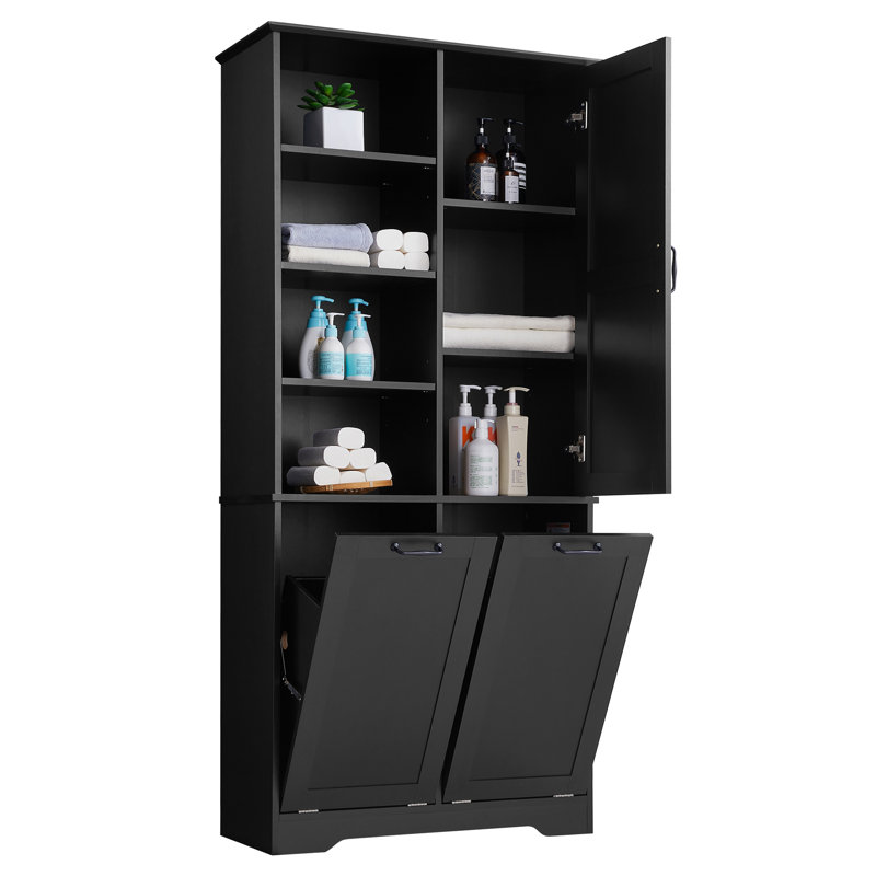 Versatile Bathroom Storage Cabinet With Doors, Drawers, And Adjustable Shelves, Offering Ample Space And Stylish Design.
