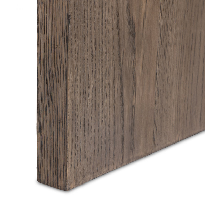 WARBY Solid Wood Writing Desk, Worn Oak