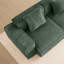 Canapé d'angle 2 places en velours, sans ossature apparente, avec passepoil français, aucun assemblage requis, coussins décoratifs inclus, modulable et adaptable en forme de L, tissu, assemblage sur les bords, mousse haute résilience