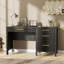 Bureau de direction 54 po à 4 tiroirs - Bureau en bois avec tiroirs à dossiers et rangement, bureau d'ordinateur moderne-1599927240