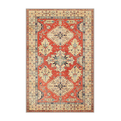 Tapis oriental orange / beige