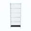 Vitrine à 4 niveaux en verre avec 5 modes DEL dynamiques, portes doubles et tablettes fixes pour un accès facile, vitrine au sol pour le bureau à domicile ou la présentation de magasin