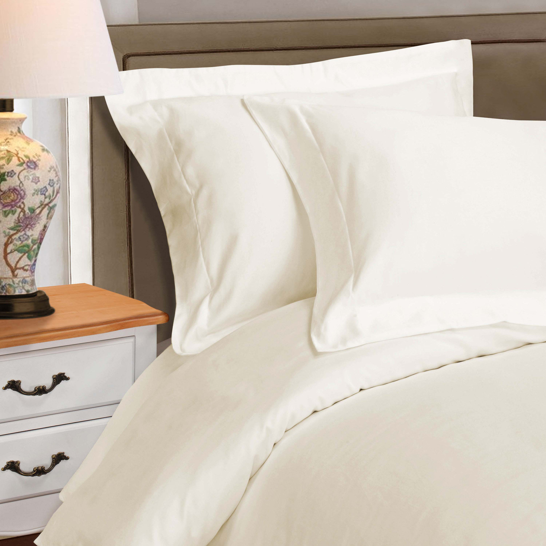 Birch Lane™ Edmont Egyptian-Like Cotton 530 Thread Count Solid Duvet Cover Set with Pillow Shams & Reviews | Birch Lane