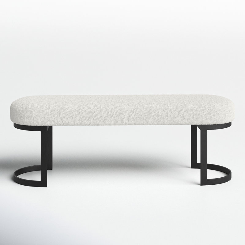 April Upholstered Bench, Black