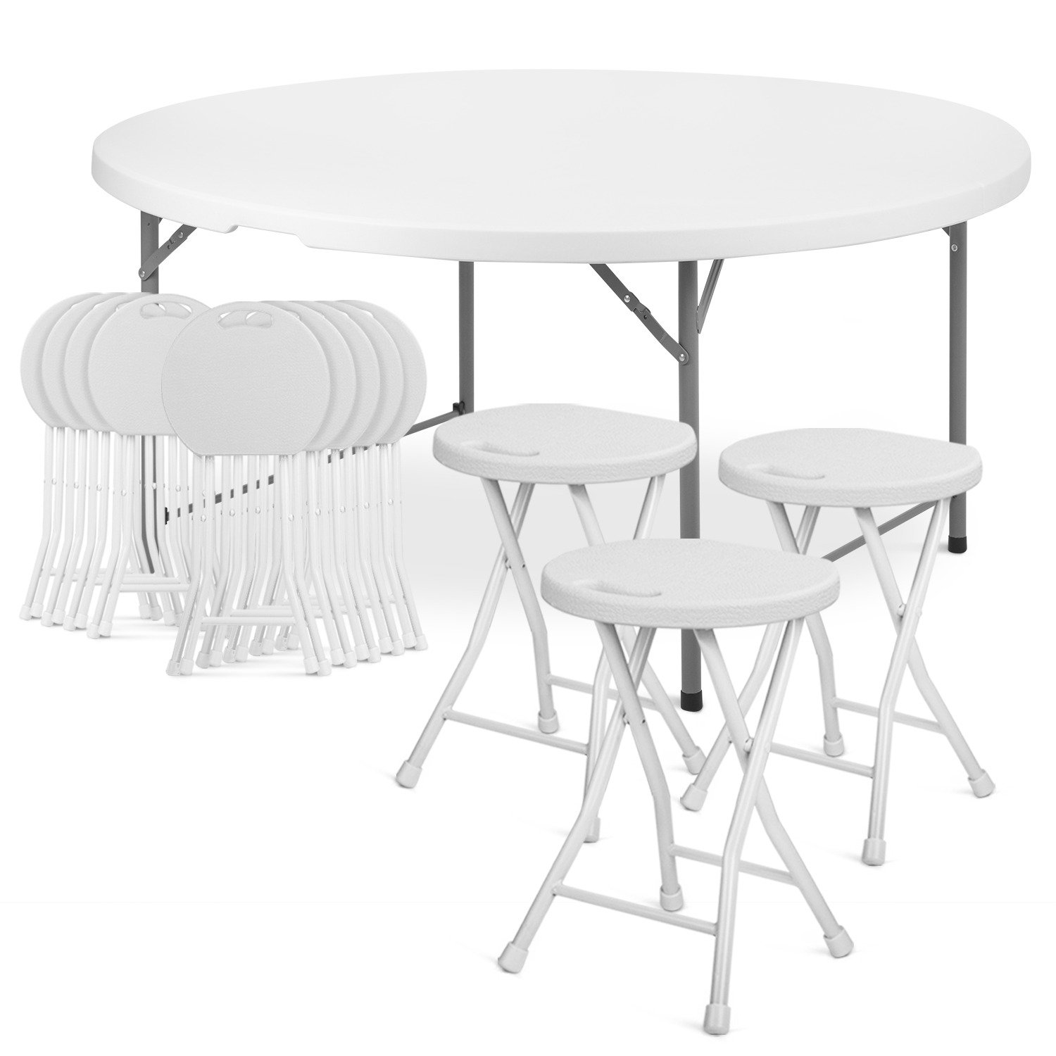 Folding table and store stool set