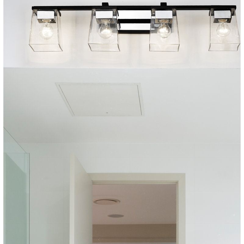 Éclairage de salle de bain à intensité variable à 4 lumières Braydon, Chrome