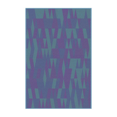 Tapis bleu/indigo à motifs