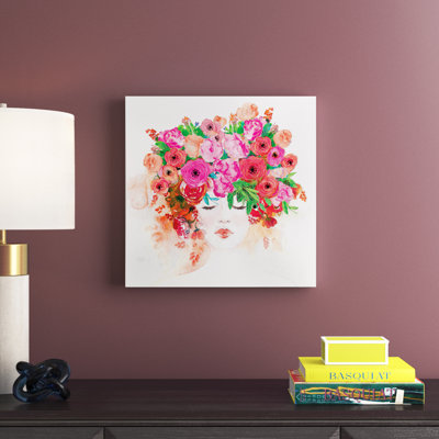 Flower Flower Lady - non encadrée, reproduction d'art sur toile