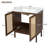 Video30-Inch Bathroom Vanity With Handwoven Bamboo Doors, MDF Cabinet & Soft-Close Design
