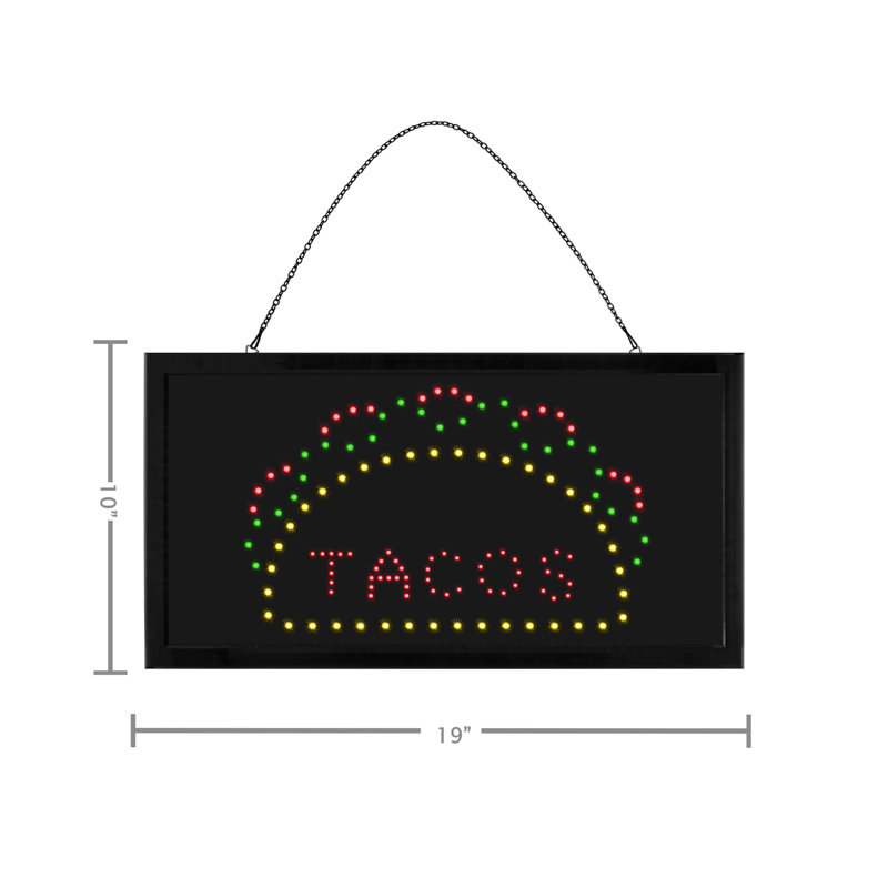 LED Rectangular Taco Sign